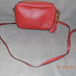 Michael Kors Wine Color Leather Cross Body